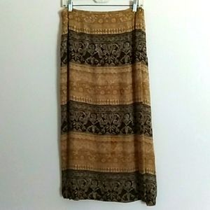 Jones New York 100% Silk Wrap Skirt SZ 12 Greenwich Olive